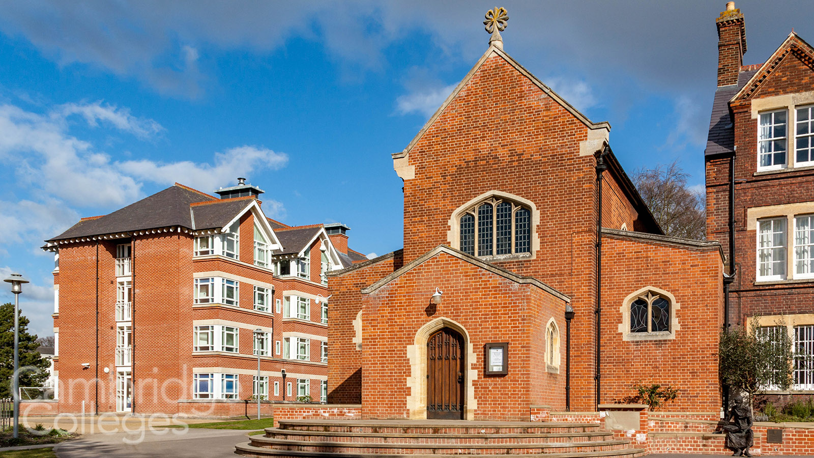 St Edmund's college chapel and modern accommodation